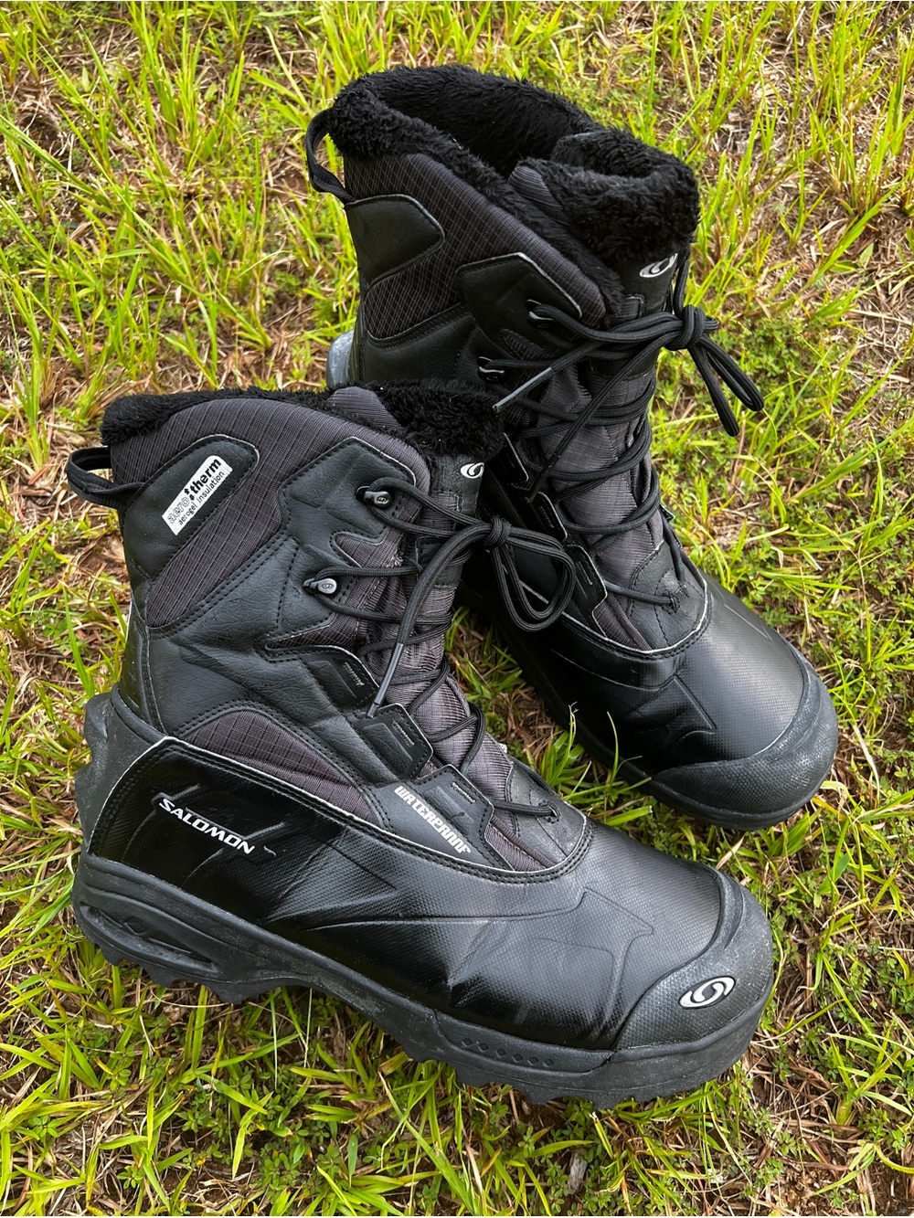 CLEAN Salomon size 13 Mens Toundra Mid WP Winter Black Boots